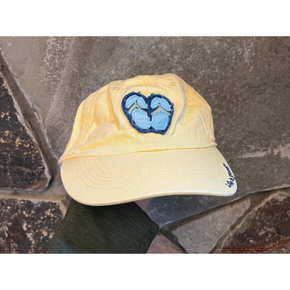 Life is Good Hat Cap Strapback Yellow Flip Flops Sandals Beach Gym Cap Outdoor - Picture 2 of 8